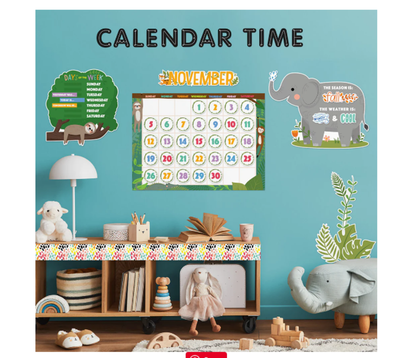 Jungle Friends Calendar Set Bulletin Board*