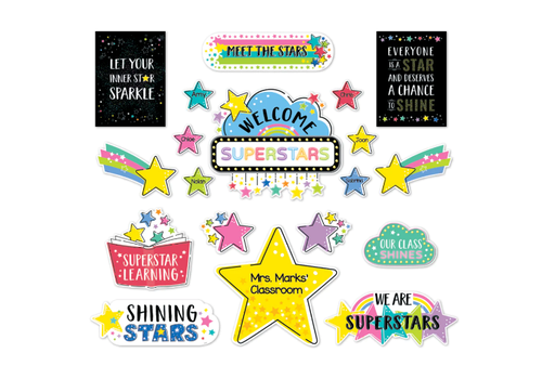 Creative Teaching Press Star Bright Shine Bright Bulletin Board