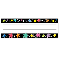 Star Bright Colourful Stars on Black Nameplates