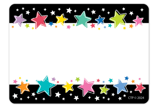 Creative Teaching Press Star Bright Colourful Stars on Black Labels