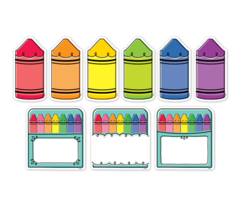 Core Decor Doodle Crayons  6" Designer Cut-Outs