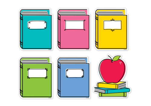 Creative Teaching Press Core Decor Doodle Books  6" Designer Cut-Outs