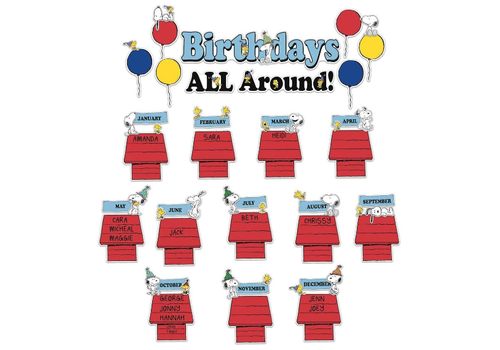 EUREKA Peanuts Birthday Mini Bulletin Board Set (D)*