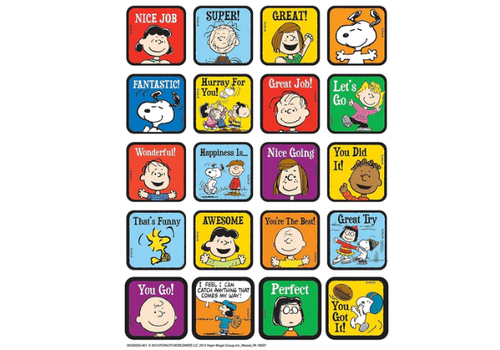 EUREKA Peanuts  Motivational Theme Stickers 120/Pack