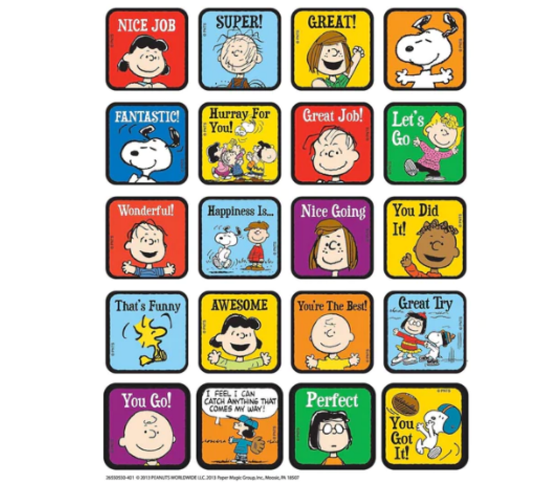 Peanuts  Motivational Theme Stickers 120/Pack