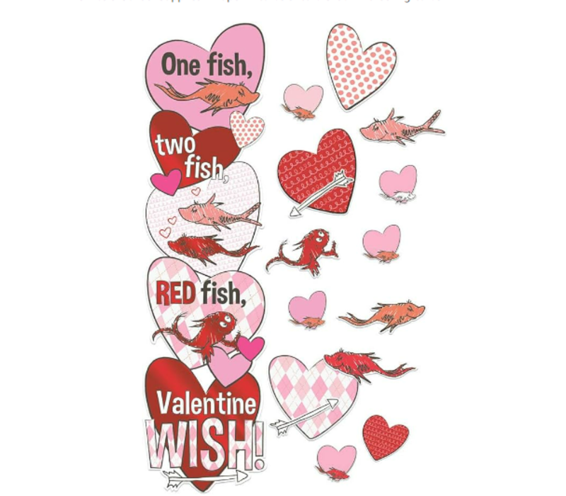 Dr. Suess One Fish Two Fish Valentine's Day All-in-One Door Decor Set
