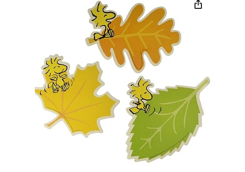 EUREKA Peanuts Fall Leaves Paper 5-Inch Tall Cut (D)*