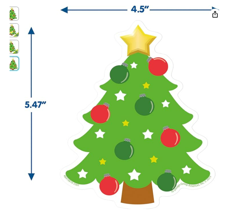 Christmas Tree Paper Cut-Out (D)*
