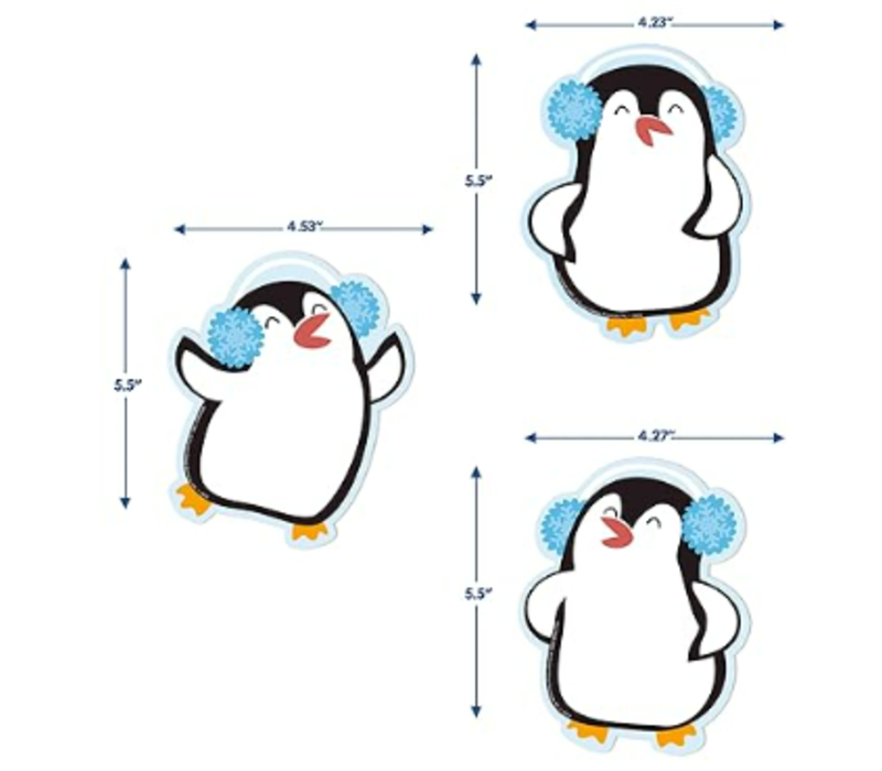 Winter Penguins Paper Cut-Outs/Accents (D)
