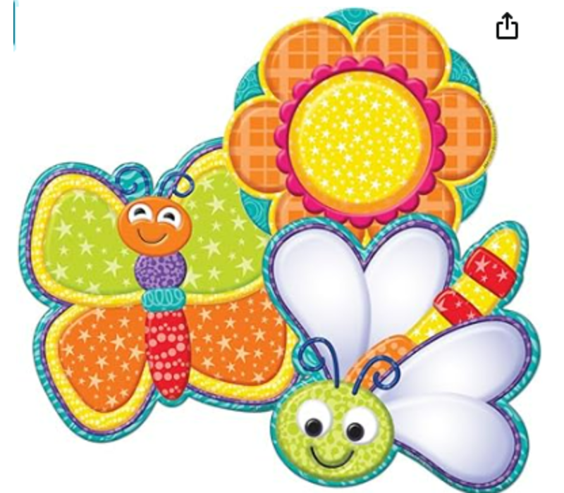 Color My World Bugs and Flower Asst. Paper Cut Outs