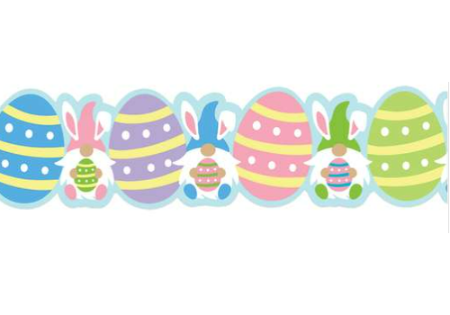 EUREKA Easter Gnomes  Extra Wide Deco Trim (D)*