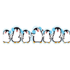EUREKA Winter Penguins Extra Wide Deco Trim