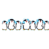 Winter Penguins Extra Wide Deco Trim (D)