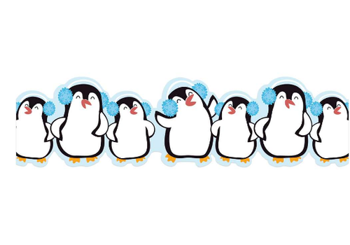 EUREKA Winter Penguins Extra Wide Deco Trim (D)*