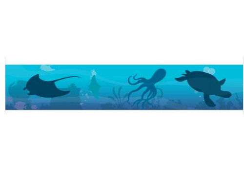 EUREKA Seas the Day  Blue Silhouettes Deco Trim (D)*