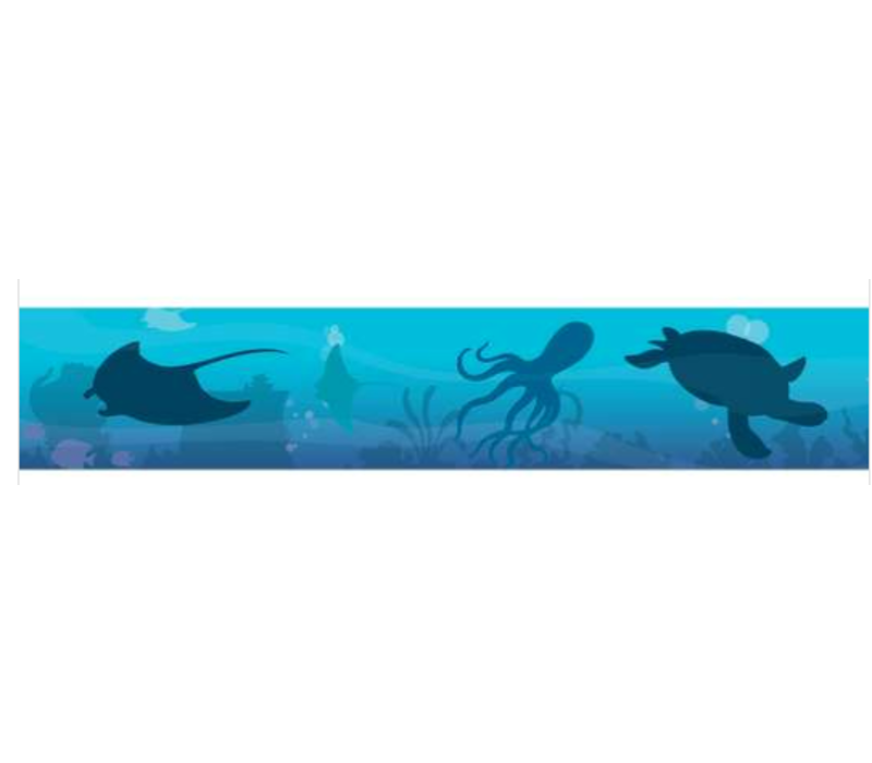 Seas the Day  Blue Silhouettes Deco Trim (D)*