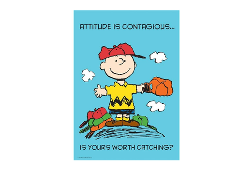 EUREKA Peanuts Attitude Is Contagious Poster