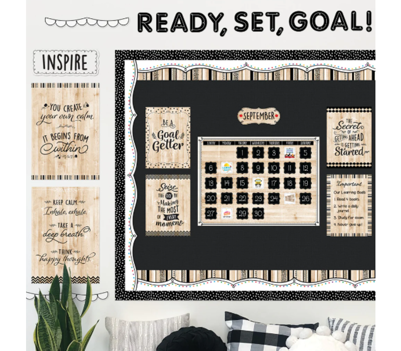 Core Decor Black, White and Wood Calendar Set*