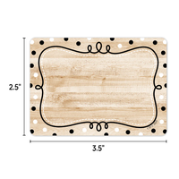 Core Decor Loop-de-dots on Wood Labels