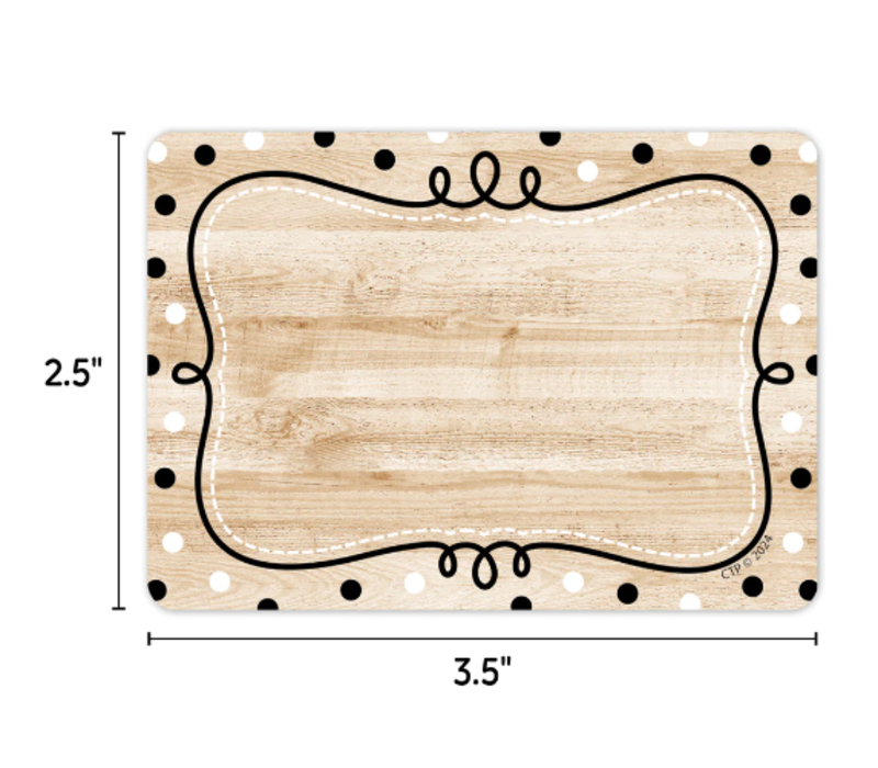 Core Decor Loop-de-dots on Wood Labels