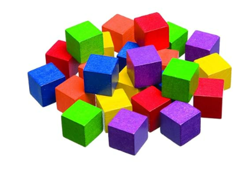Learning Advantage 1" Hardwood Color Cubes