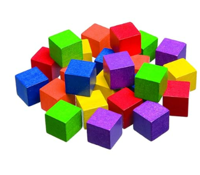 1" Hardwood Color Cubes