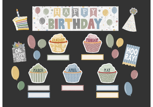 Teacher Created Resources Classroom Cottage Birthdays Mini Bulletin Board*