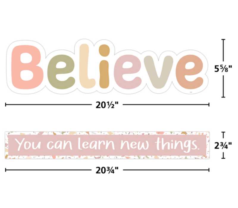 Terrazzo Tones Believe You Can Mini Bulletin Board*