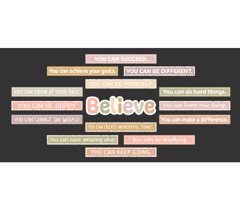 Terrazzo Tones Believe You Can Mini Bulletin Board*