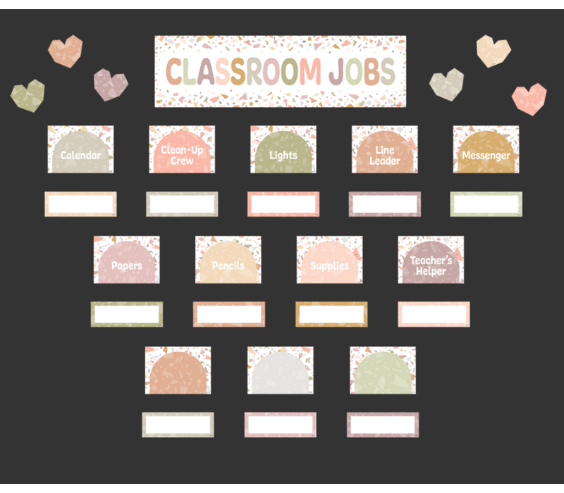 Terrazzo Tones Classroom Jobs Mini Bulletin Board*