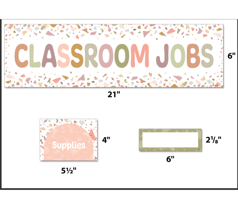 Terrazzo Tones Classroom Jobs Mini Bulletin Board*