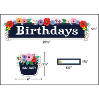 Wildflowers Birthdays Mini Bulletin Board*