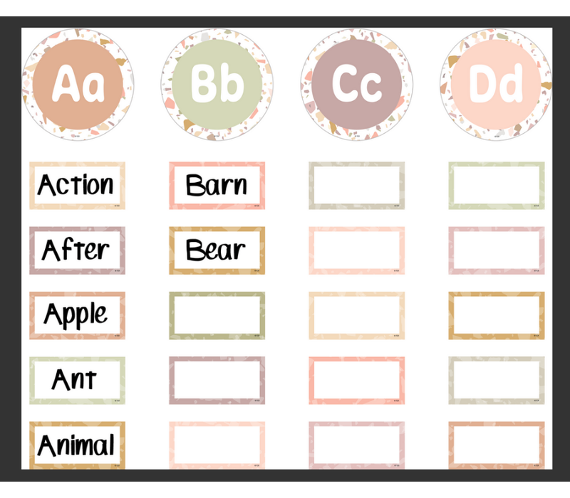 Terrazzo Tones Word Wall Bulletin Board*