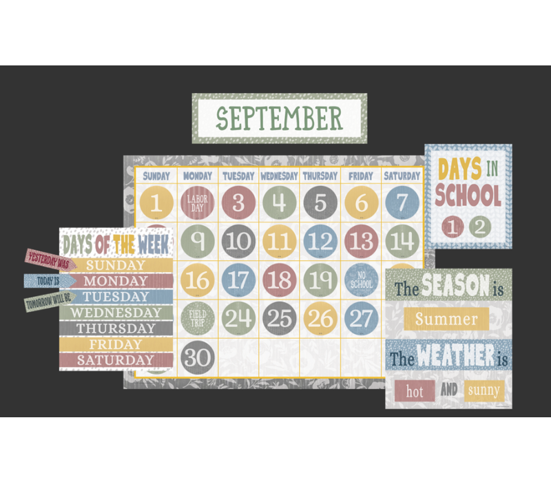 Classroom Cottage Calendar Bulletin Board*