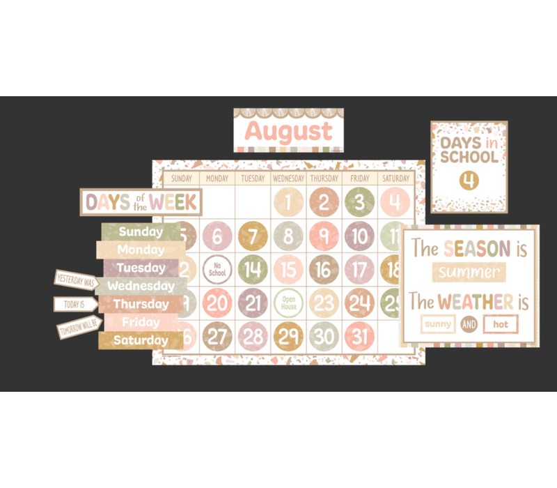 Terrazzo Tones Calendar Bulletin Board*