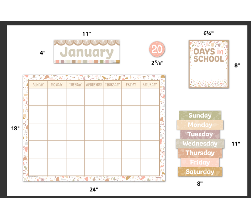 Terrazzo Tones Calendar Bulletin Board*