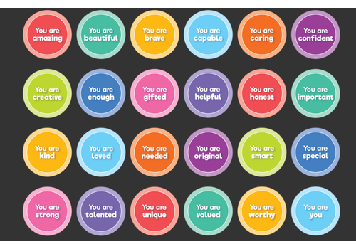Teacher Created Resources Colorful Magnetic Positive Affirmations*