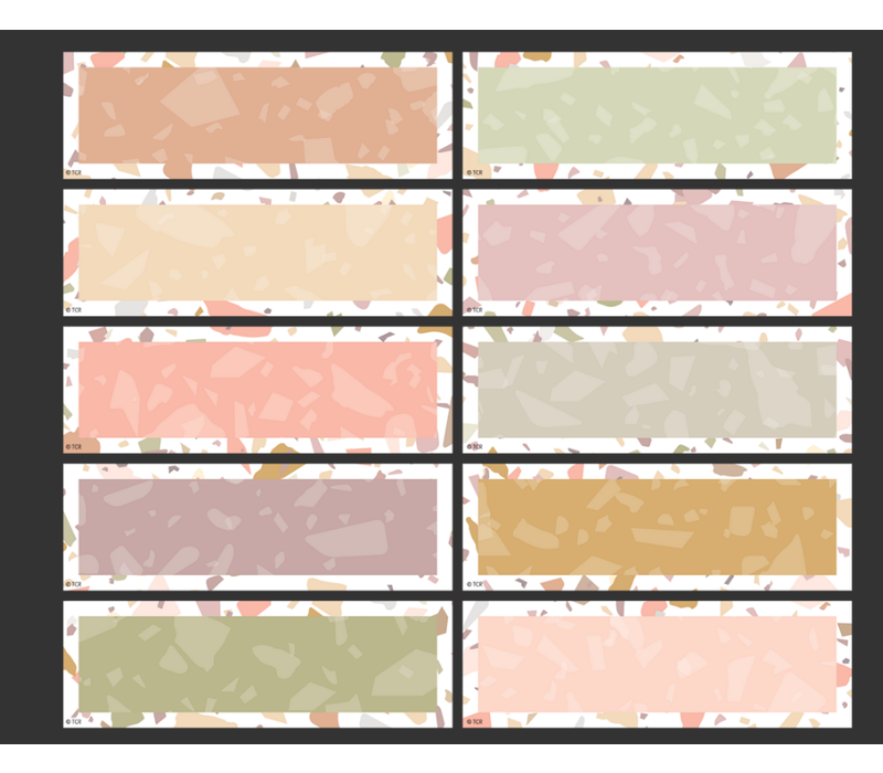 Terrazzo Tones Magnetic Labels Magnetic *