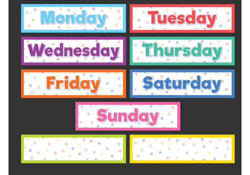 Teacher Created Resources Colorful Magnetic Days of the Week