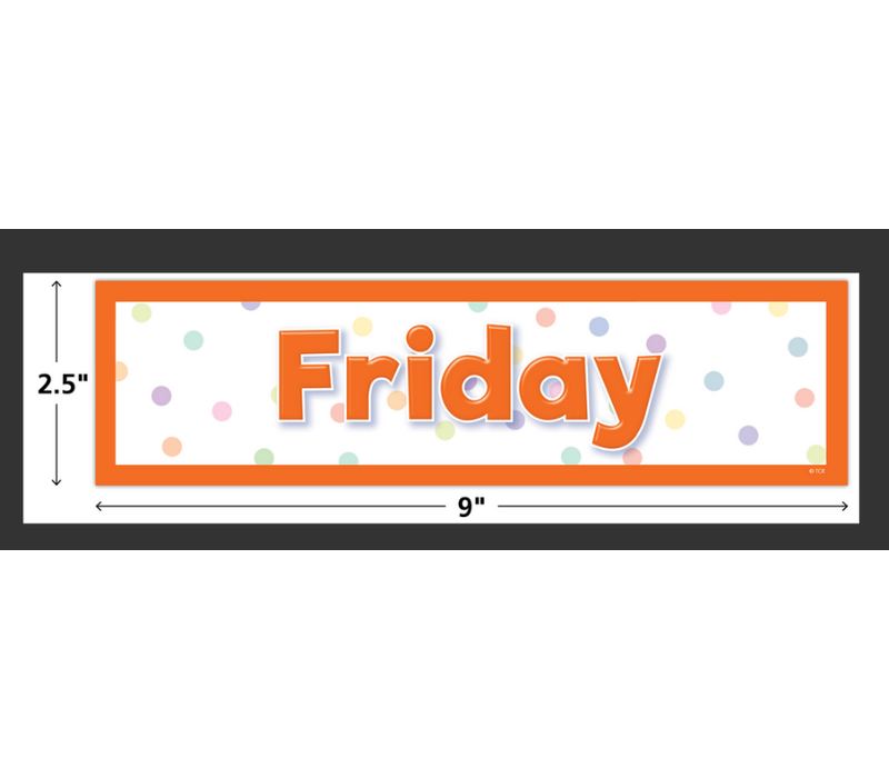 Colorful Magnetic Days of the Week*