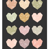 Terrazzo Tones Hearts Mini Accents*