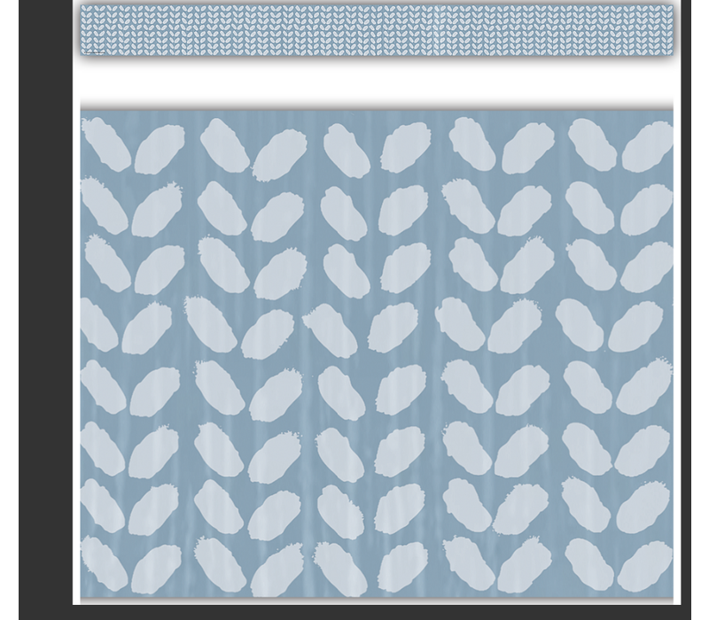 Classroom Cottage Blue Petals Straight Border Trim*