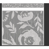 Classroom Cottage Gray Floral Straight Border Trim*