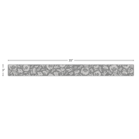 Classroom Cottage Gray Floral Straight Border Trim*