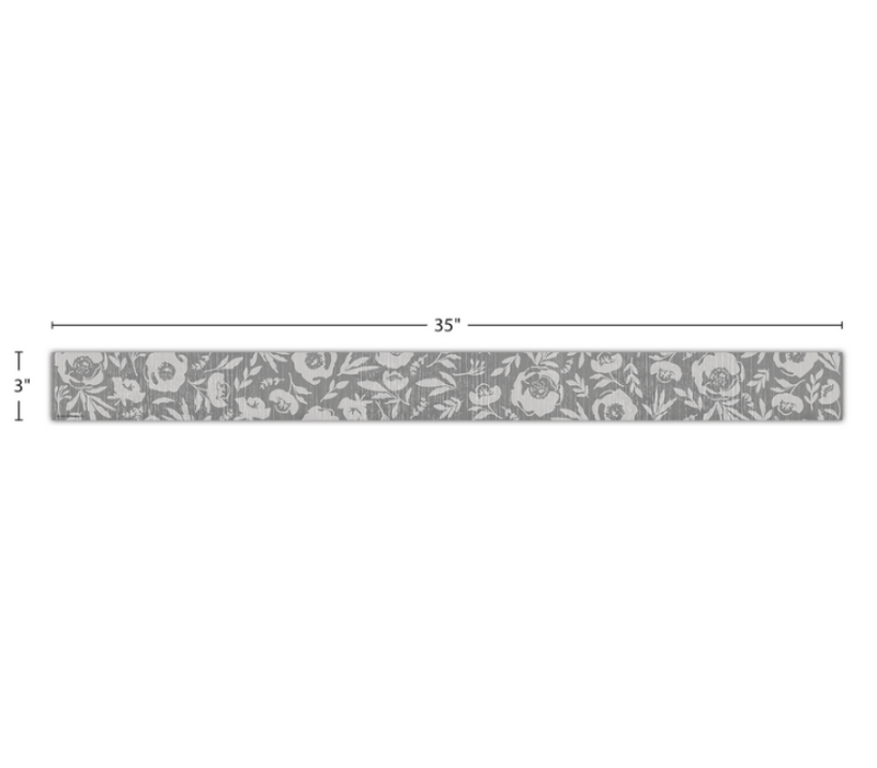 Classroom Cottage Gray Floral Straight Border Trim*