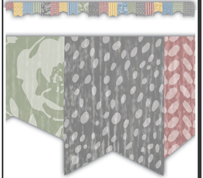 Classroom Cottage Pennants Die-Cut Border Trim*