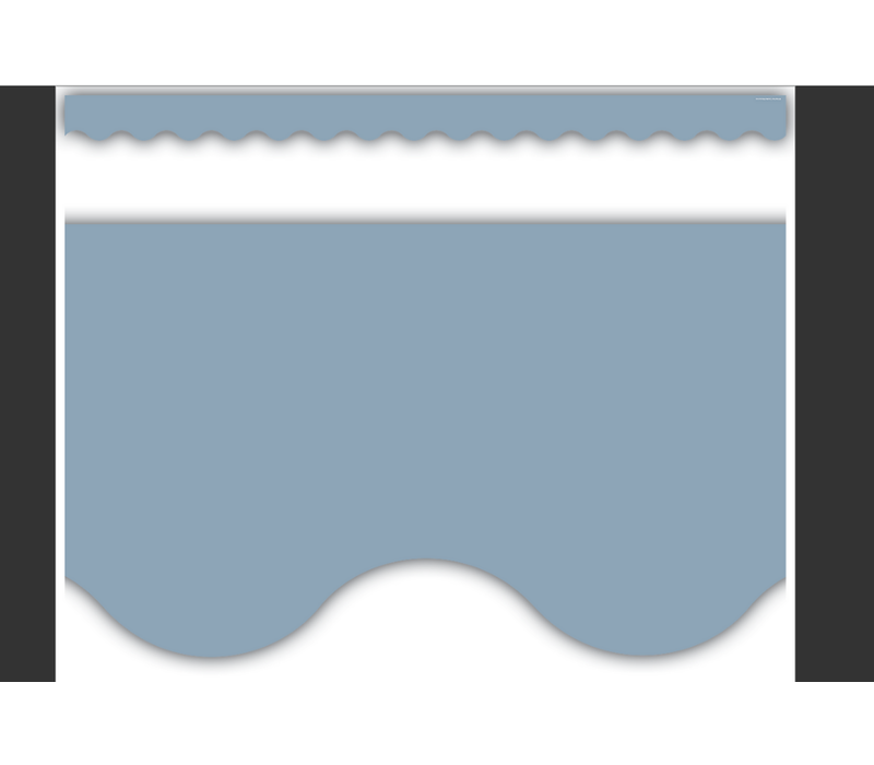 Cottage Blue Scalloped Border Trim*