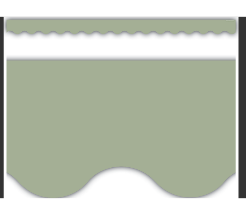 Sage Green Scalloped Border Trim*