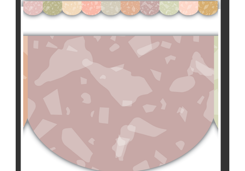 Teacher Created Resources Terrazzo Tones Scalloped Die-Cut Border Trim*
