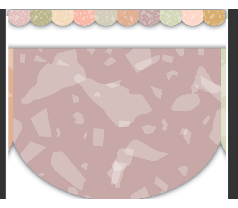 Terrazzo Tones Scalloped Die-Cut Border Trim*